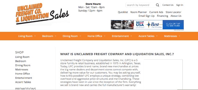 Top 25 Locations to Buy Unclaimed Freight Furniture