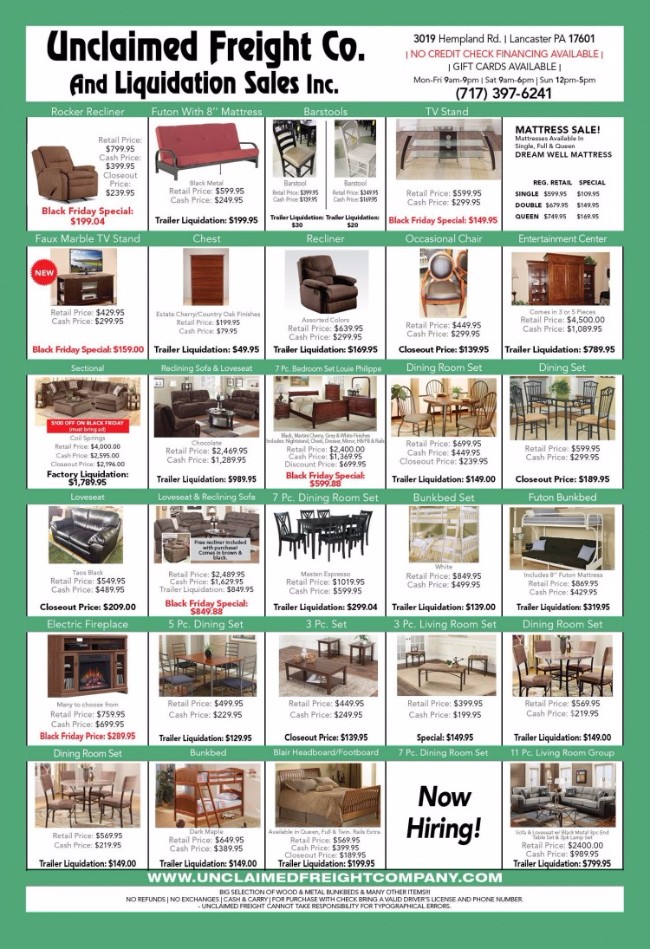 Top 25 Locations to Buy Unclaimed Freight Furniture