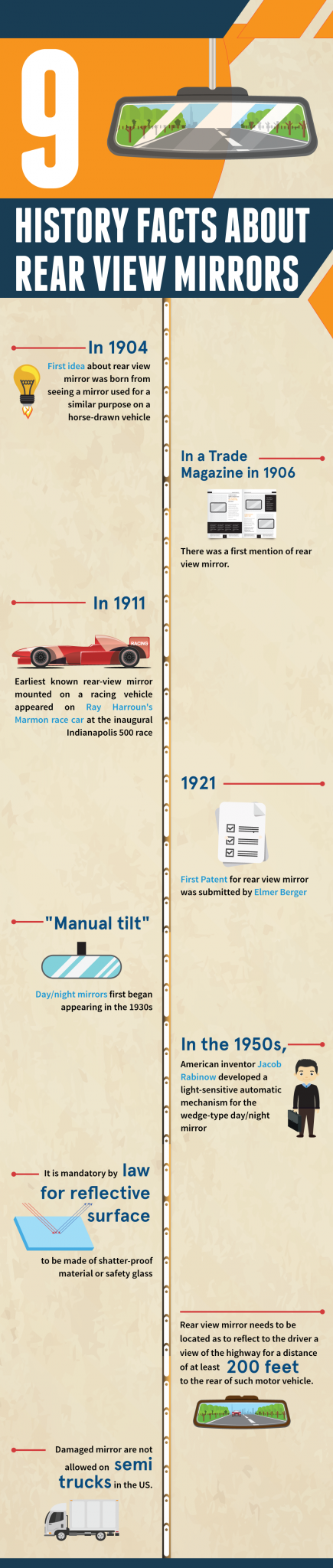 INFOGRAPHIC: 9 History Facts About Rear View Mirrors - Fueloyal