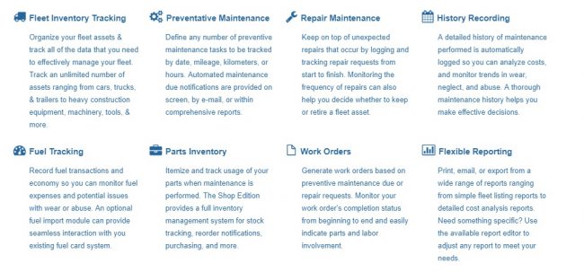 fleet management software maintenance